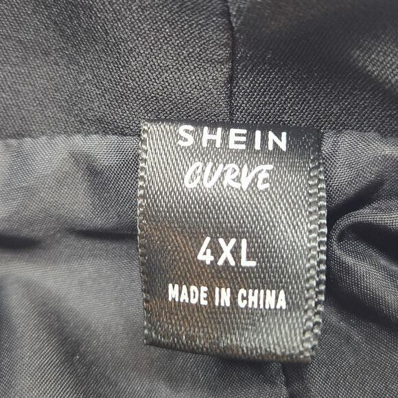 Shein Curve Women's Blazer 4XL 4X 4 X Black Open Plus Size 26W 28W Coat Jacket - Picture 5 of 8